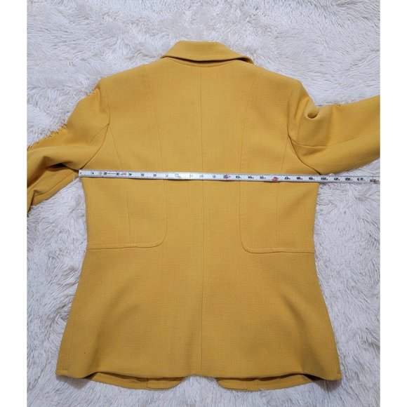 Chadwicks of Boston Women's Jacket, Mustard, Button Closure, Size 6 - Picture 5 of 13